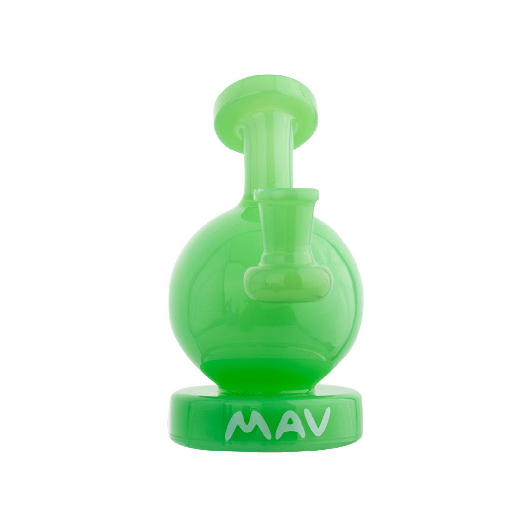 MAV Glass Vintage Bulb Dab Rig in Seafoam - Front View with Glass on Glass Joint