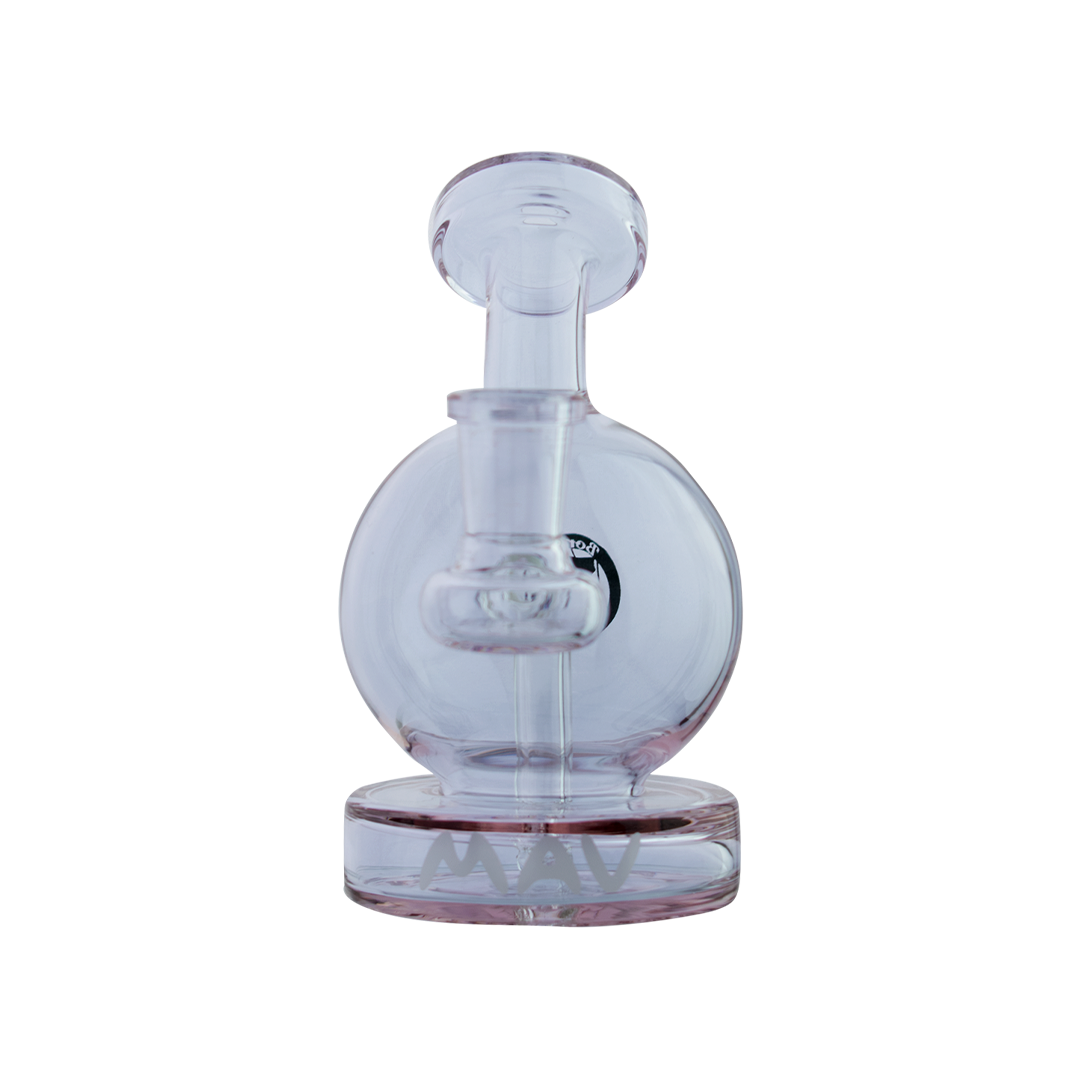 MAV Glass Vintage Bulb Dab Rig in Transparent Purple with Glass on Glass Joint