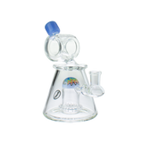 MAV Glass Wig Wag Reversal Ufo Barrel Top Pyramid Dab Rig in Lavender, Front View