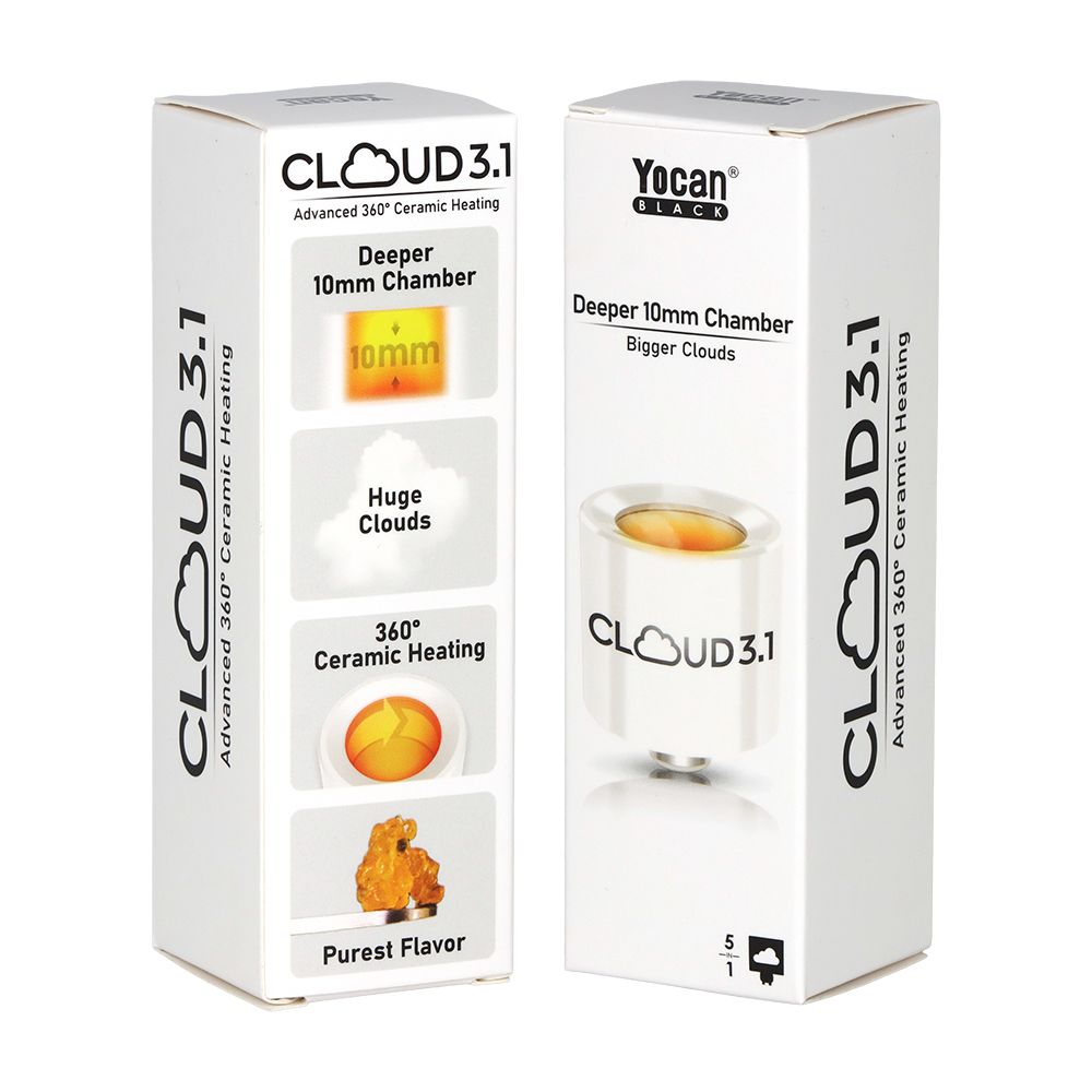 Yocan Black Cloud 3.1 ceramic atomizer 5 pack, replacement vaporizer parts from Yocan for upkeep
