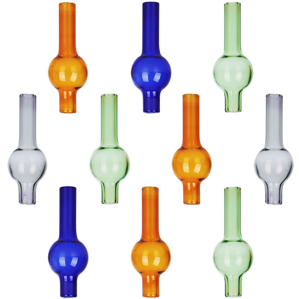 Thermal bubble 20mm carb cap 10 pack in assorted colors, borosilicate glass for thermal style nails