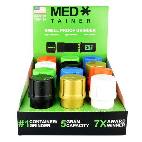 Assorted Medtainer Storage Containers 12 Pack, portable and compact, front view