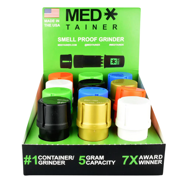 Assorted Medtainer Storage Containers 12 Pack, portable and compact, front view