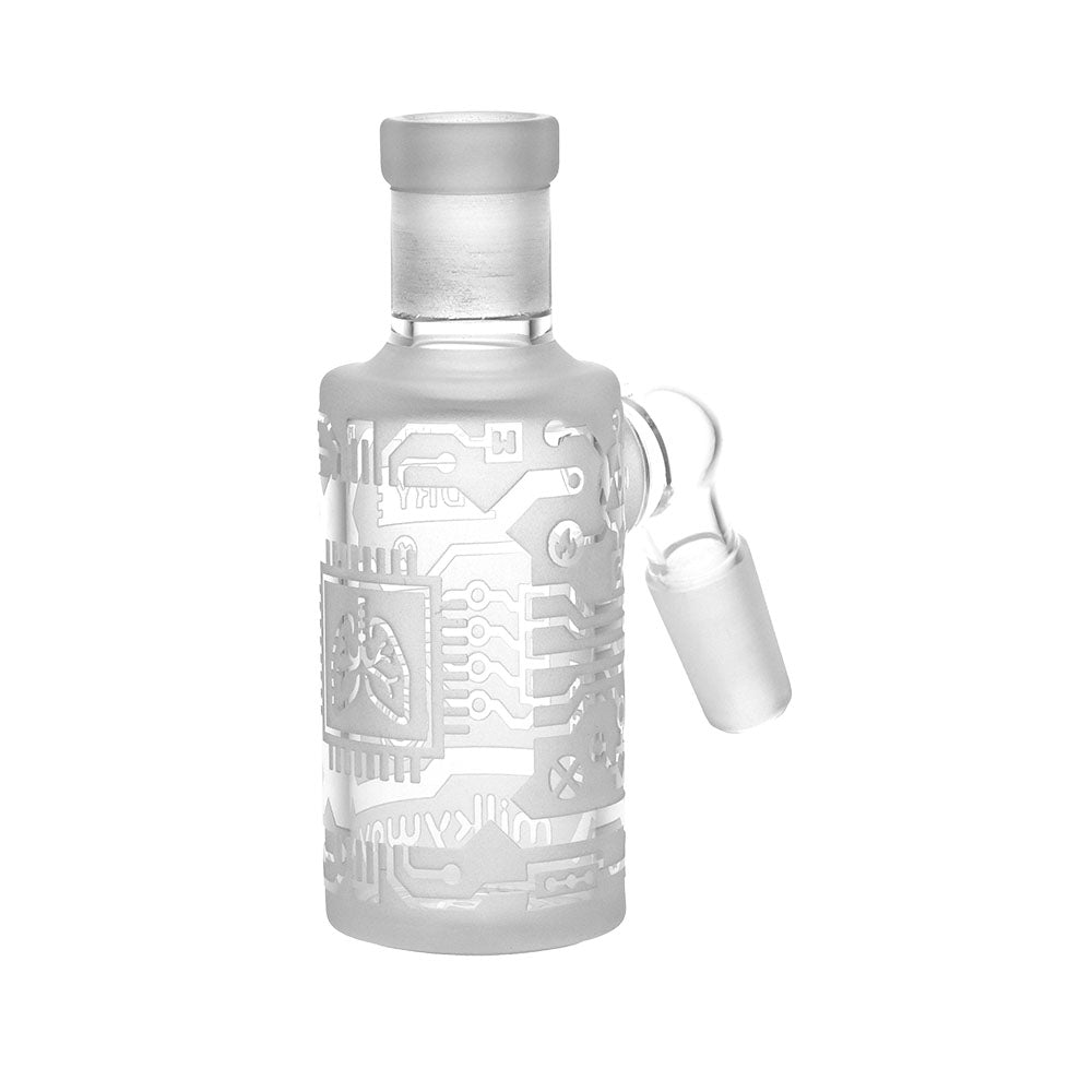 Milkyway Glass Circuitboard Ash Catcher with 45 Degree Joint, 14mm, Borosilicate Glass, Side View