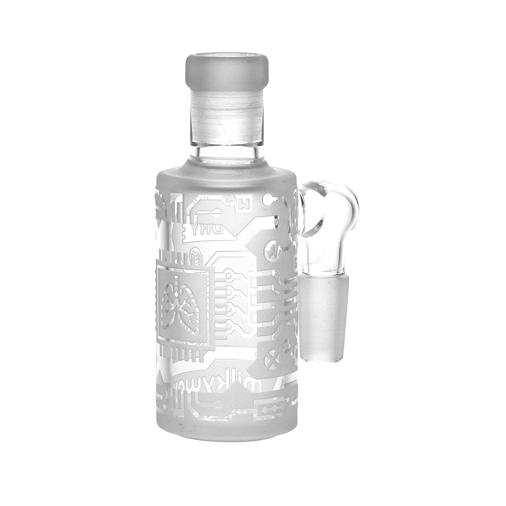 Milkyway Glass Circuitboard Ash Catcher with 90 Degree Joint, 14mm, Disc Percolator, Side View