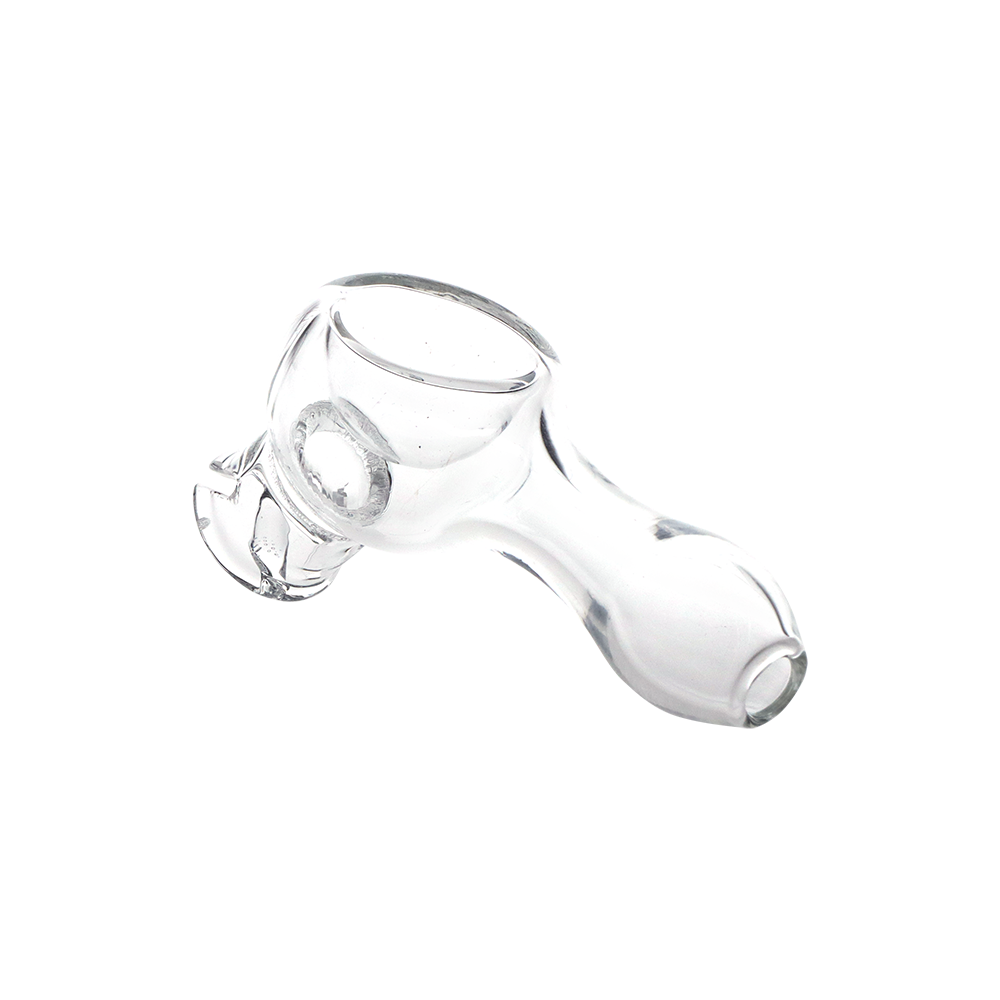 Blue mini hand pipe glass attachment included in the 3 pack of attachments for Puffco Pivot e-rigs