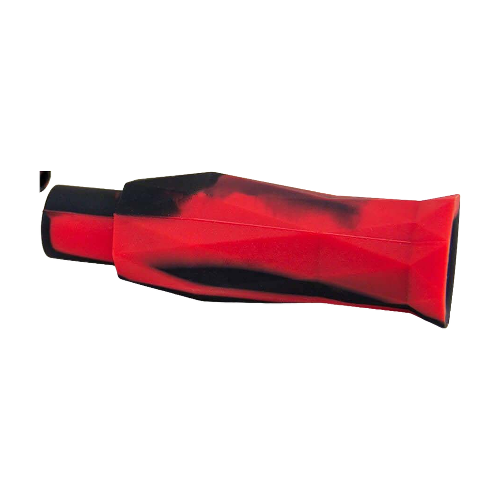 PILOT DIARY 2-in-1 Red Silicone Honey Straw Pipe, Durable & Portable, Side View