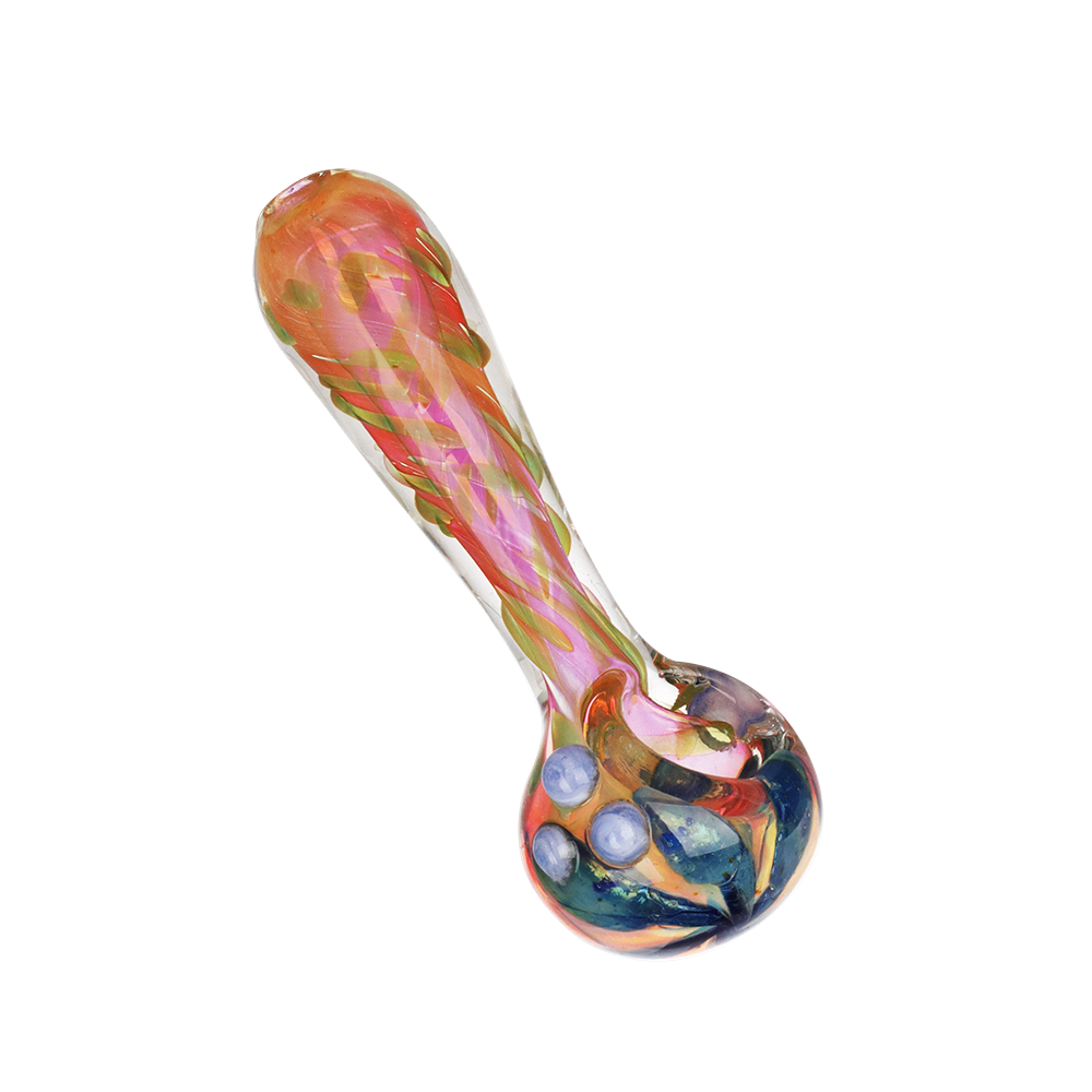 Mixed Up Madness Glass Spoon Pipes | 3.5"-4" | Assorted Colors & Styles | 4ct Bundle