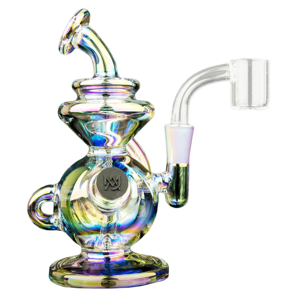 MJ Arsenal Mini Jig Mini Rig in Iridescent Finish, 5.5" Tall with 10mm Female Joint, Front View