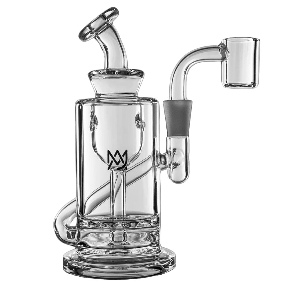 MJ Arsenal Ursa Mini Rig, 5.25" tall, 10mm female joint, borosilicate glass, front view on white background