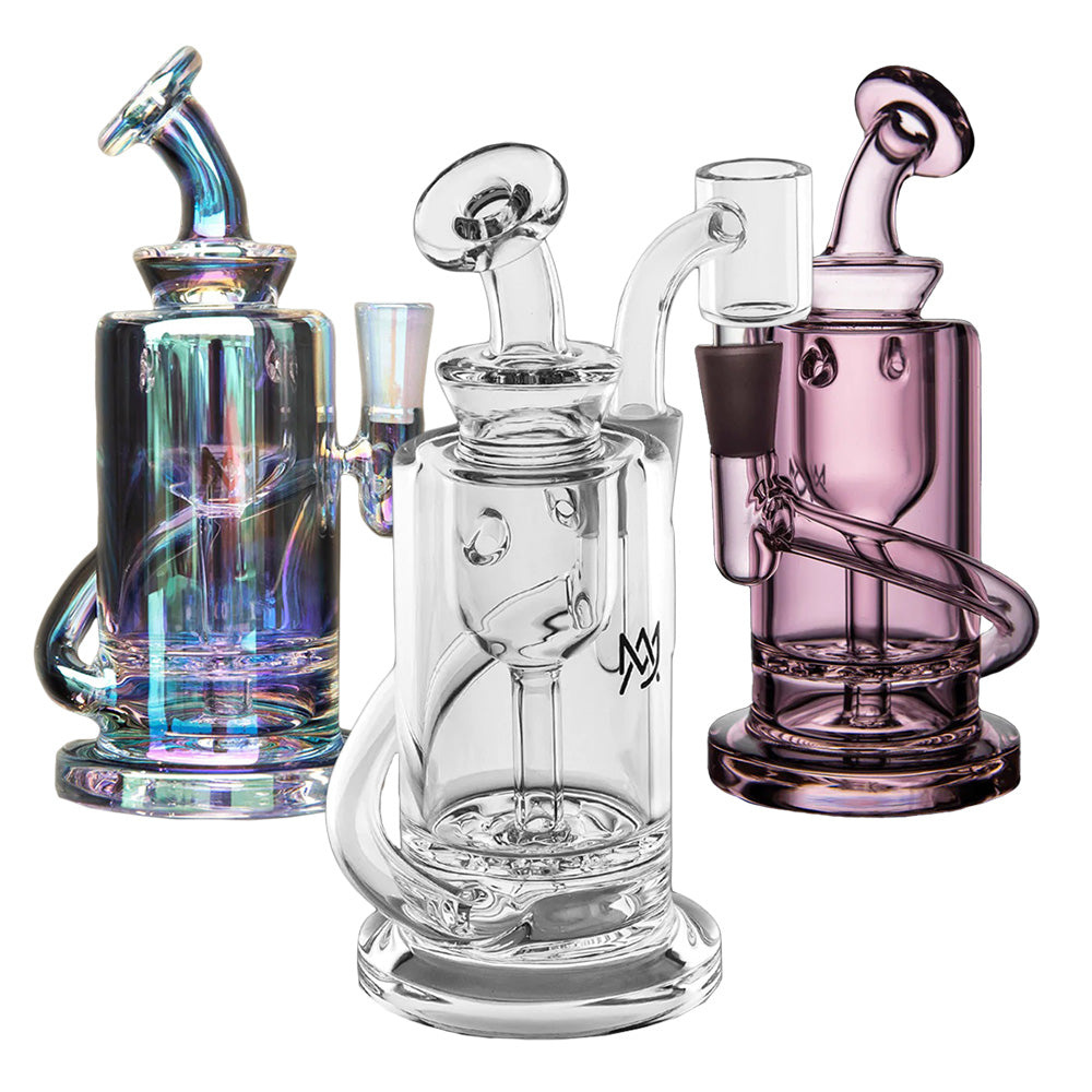 MJ Arsenal Ursa Mini Rig Trio, 5.25" Borosilicate Glass with 10mm Female Joint, Front View