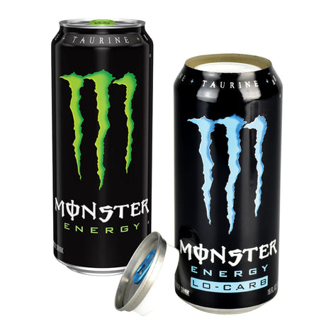 Monster Energy Drink Diversion Stash Safe, 16oz, with Screw-Top Lid, Side View