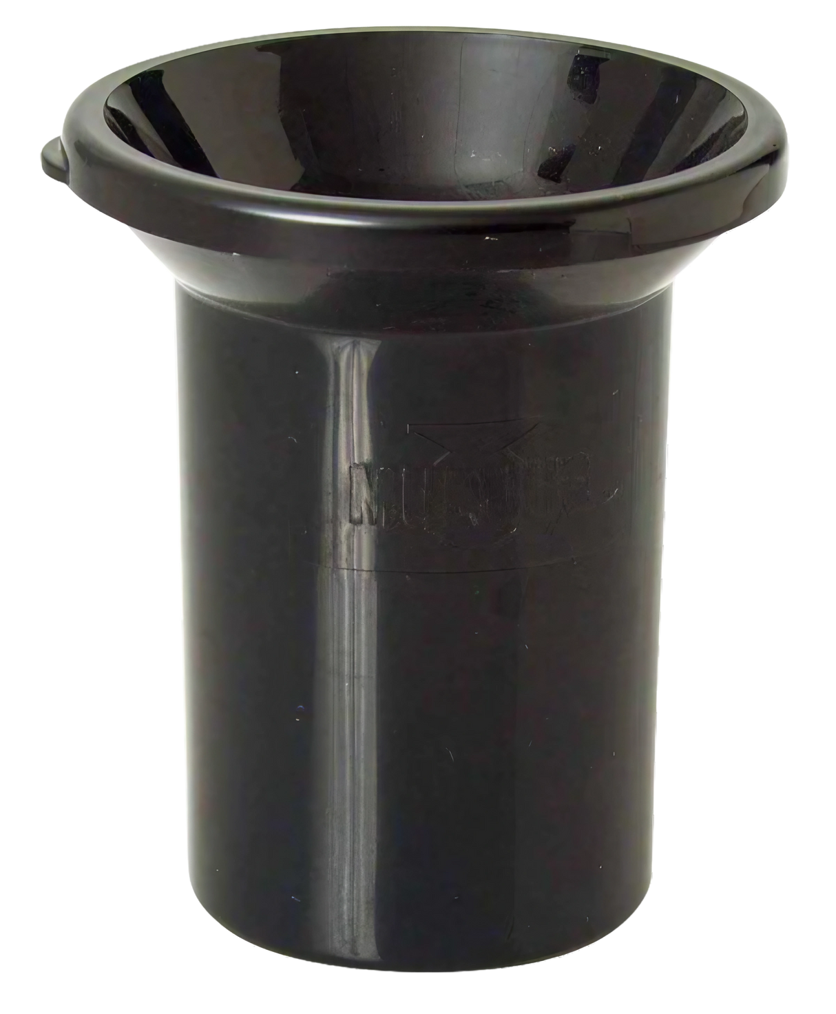 Mud Jug Roadie Edition Spittoon Ashtray in Black, Front View, Portable 5" Size