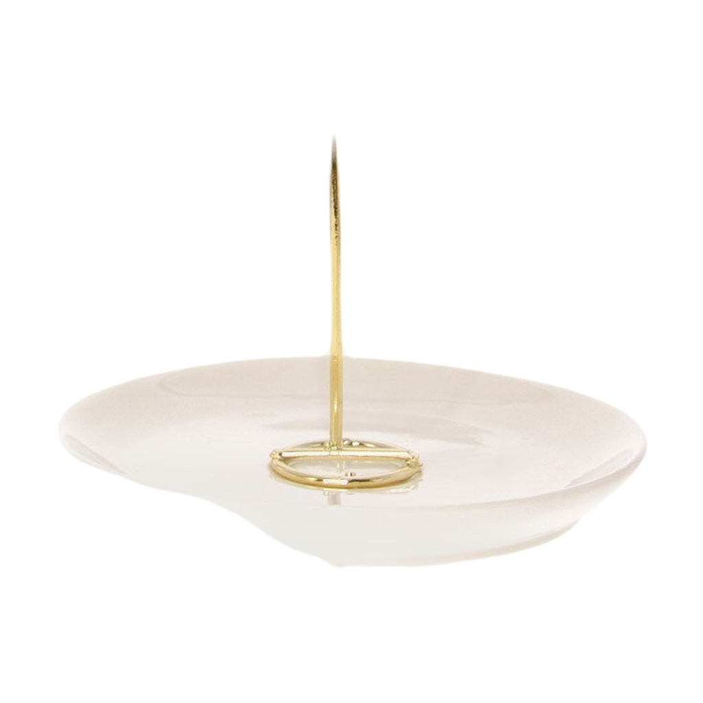 My Bud Vase Cannabis Leaf Jewelry Tree, Elegant Gold Finish, Front View on White