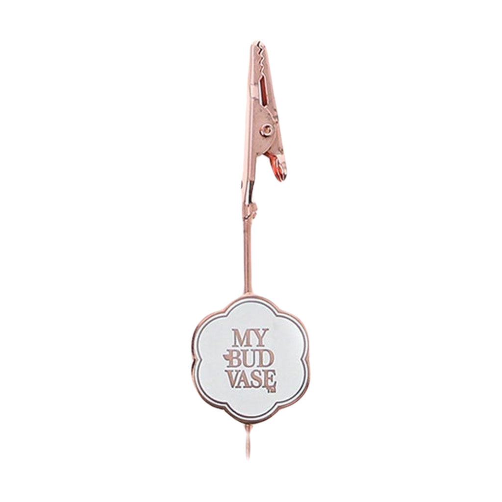 My Bud Vase Rose Gold Joint Clip & Poker, 8.5" length, elegant design, front view on white background