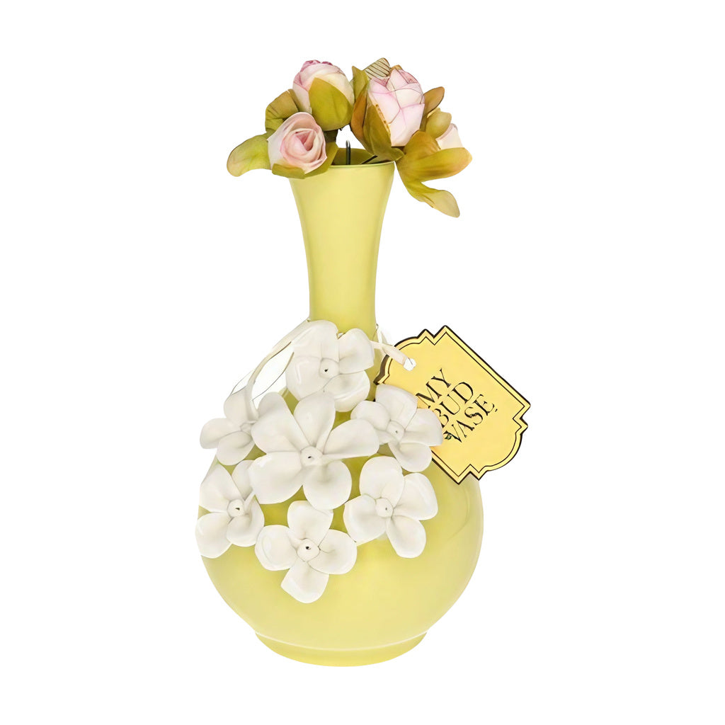 My Bud Vase "Phoebe" Bong - Elegant Green Ceramic with Floral Accents