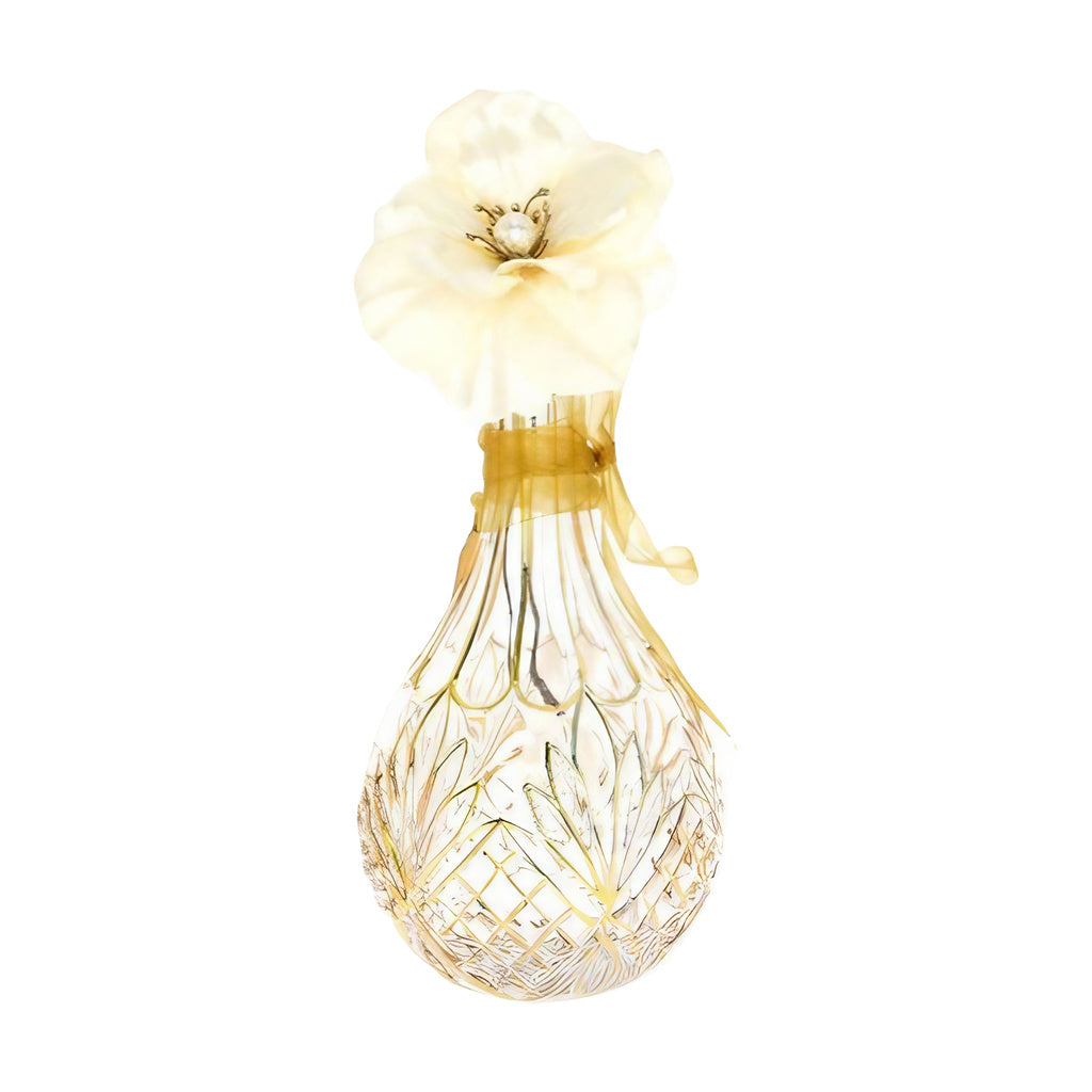 My Bud Vase "Stardust" Bong in Borosilicate Glass with Elegant Floral Design - Front View