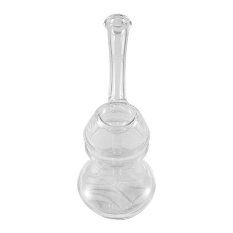 Nami Glass 7" Hand Bubbler with Clear Bubble Design, Front View on White Background