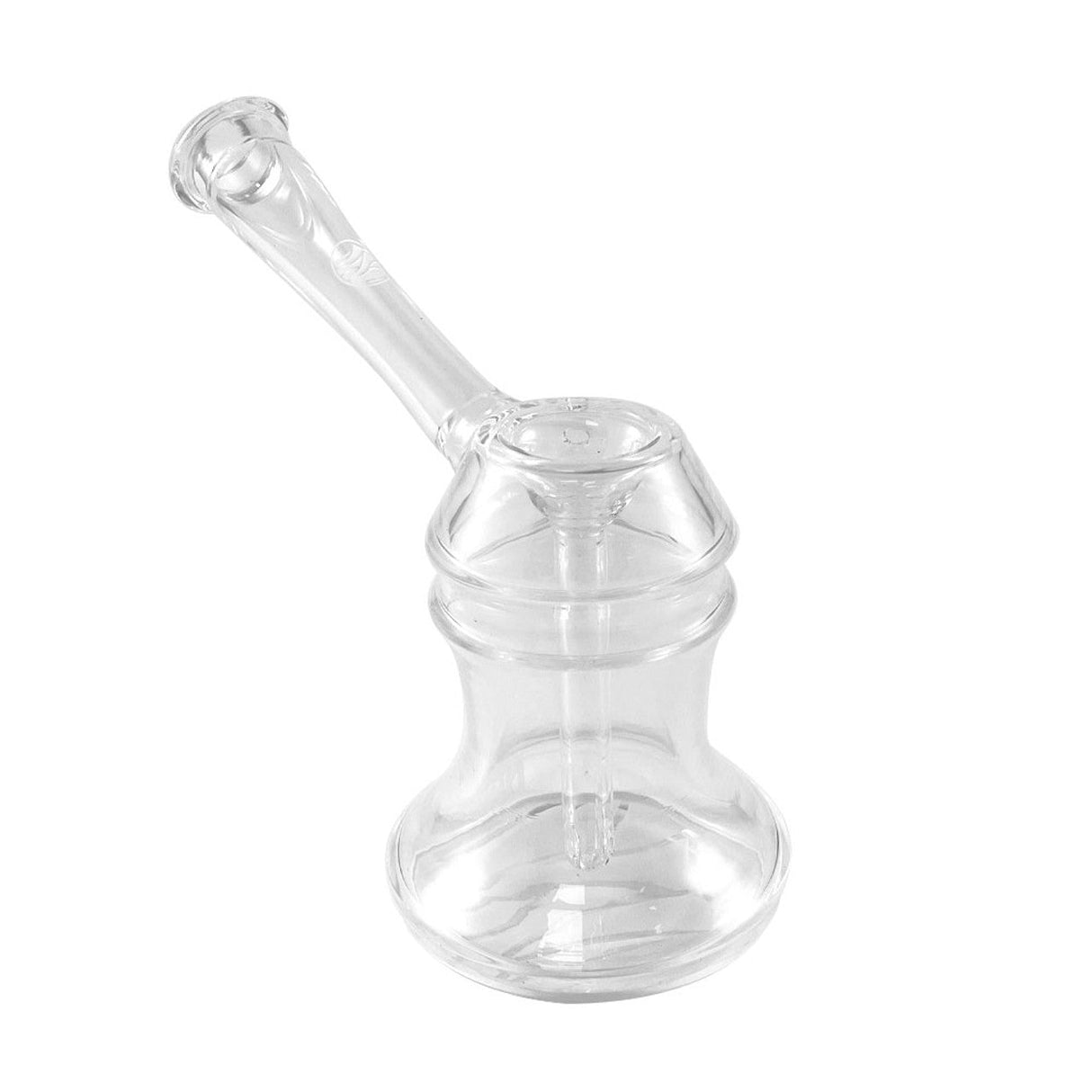 Nami Glass 7" Hand Bubbler - Clear Glass with Ergonomic Grip - Side View