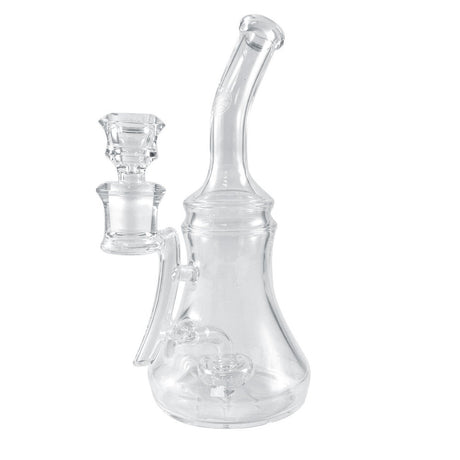 Nami Glass 9" Ripple Rig front view with clear glass and ergonomic design
