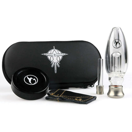 Nectar Collector Honeybird Full Kit with borosilicate glass dab straw, steel tip, and carry case
