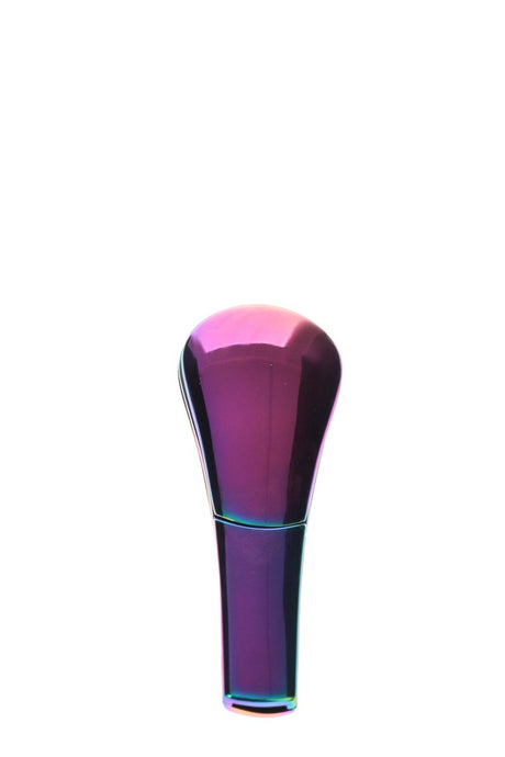 DankGeek NeoChrome Stealth Dry Pipe with Magnetic Cover, Iridescent 3.8" Front View