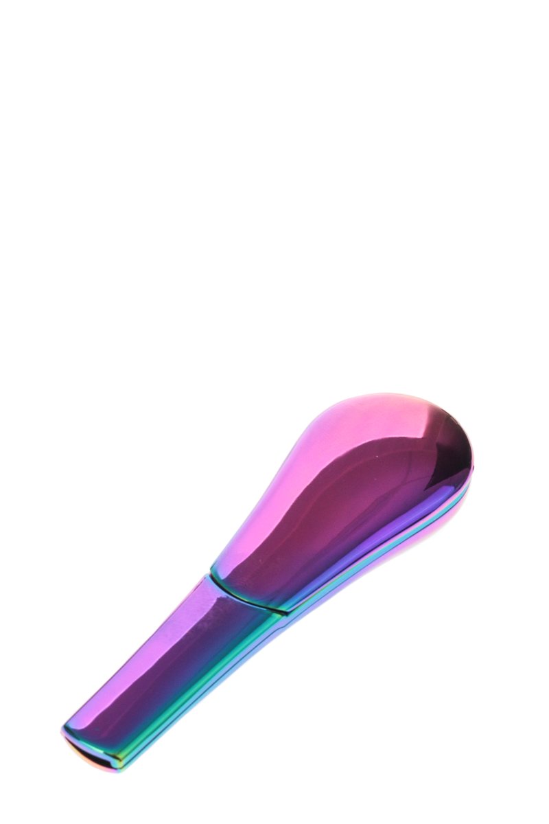 DankGeek NeoChrome Stealth Dry Pipe with Magnetic Cover, Iridescent Finish, 3.8" Length