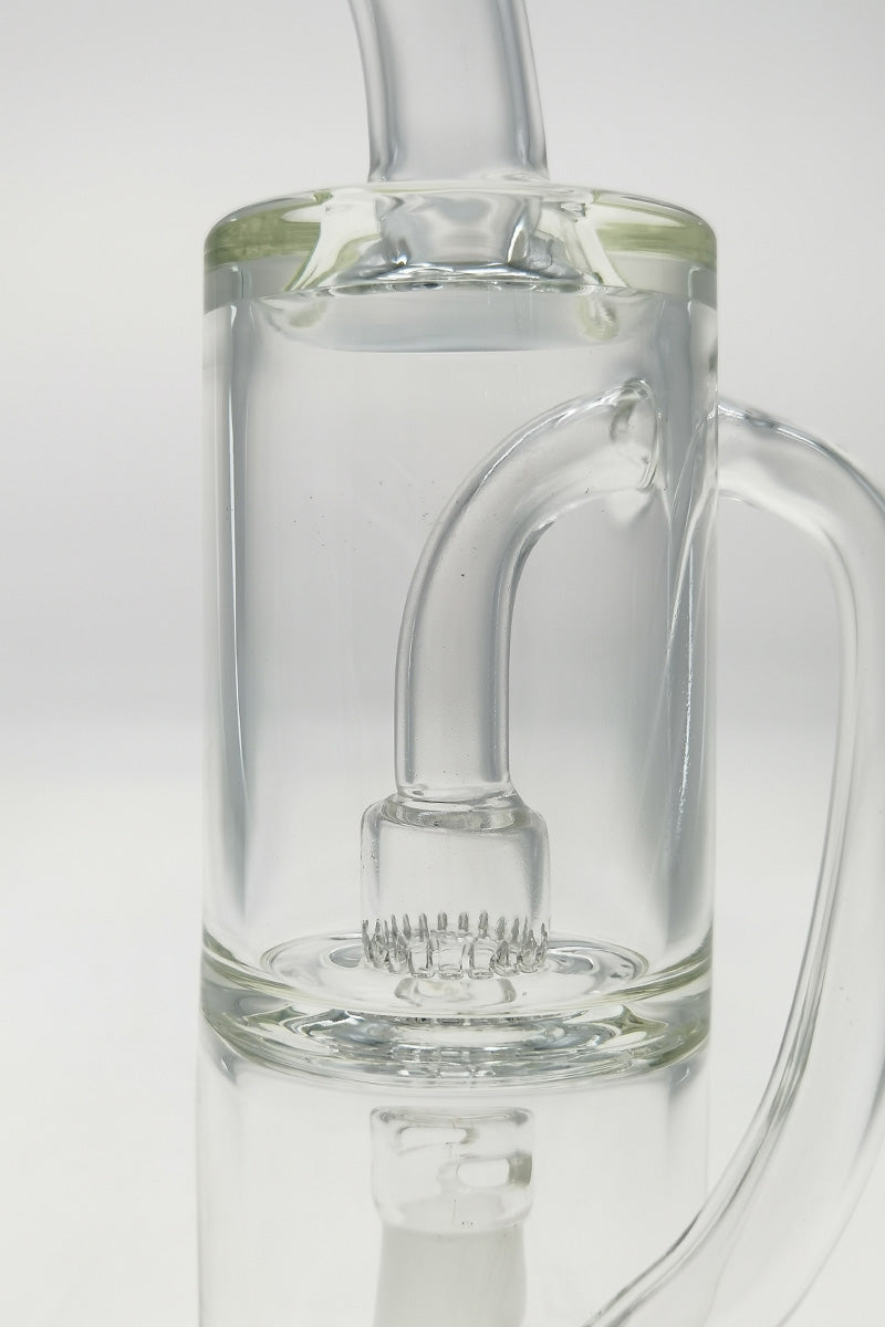 Clear 8" Hydratube with Super Slit Showerhead Froth Diffuser for Vaporizers, 14MM Female Joint