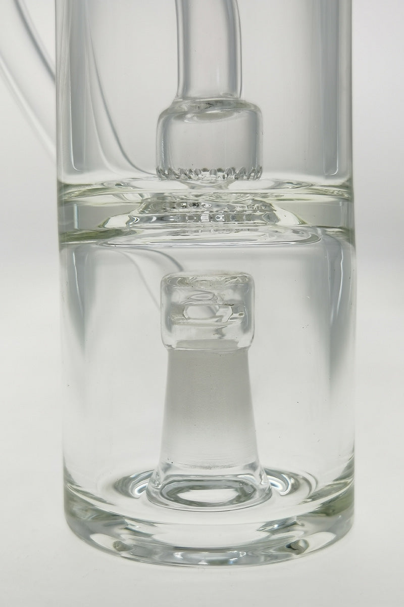 Clear 8" Hydratube with Super Slit Showerhead Froth Diffuser for Vapes, 14MM Female Joint