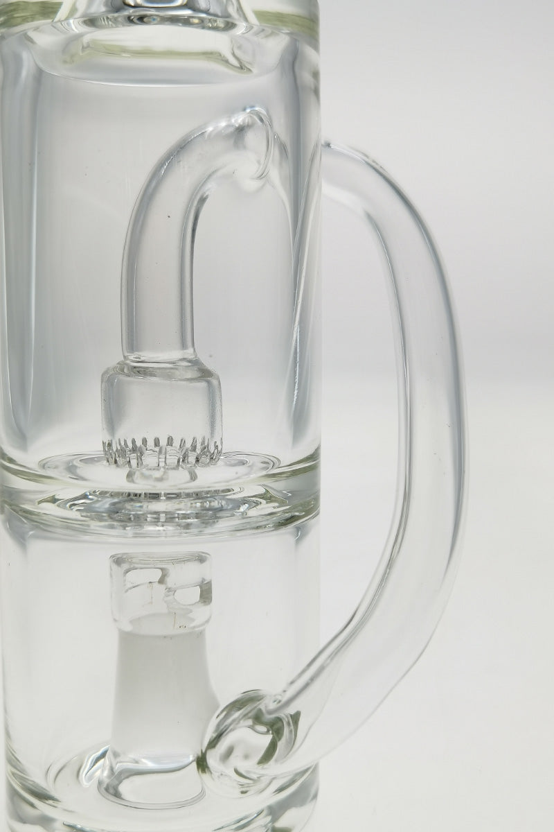 Thick Ass Glass 8" Hydratube with Showerhead Froth Diffuser for Vapes, Side View