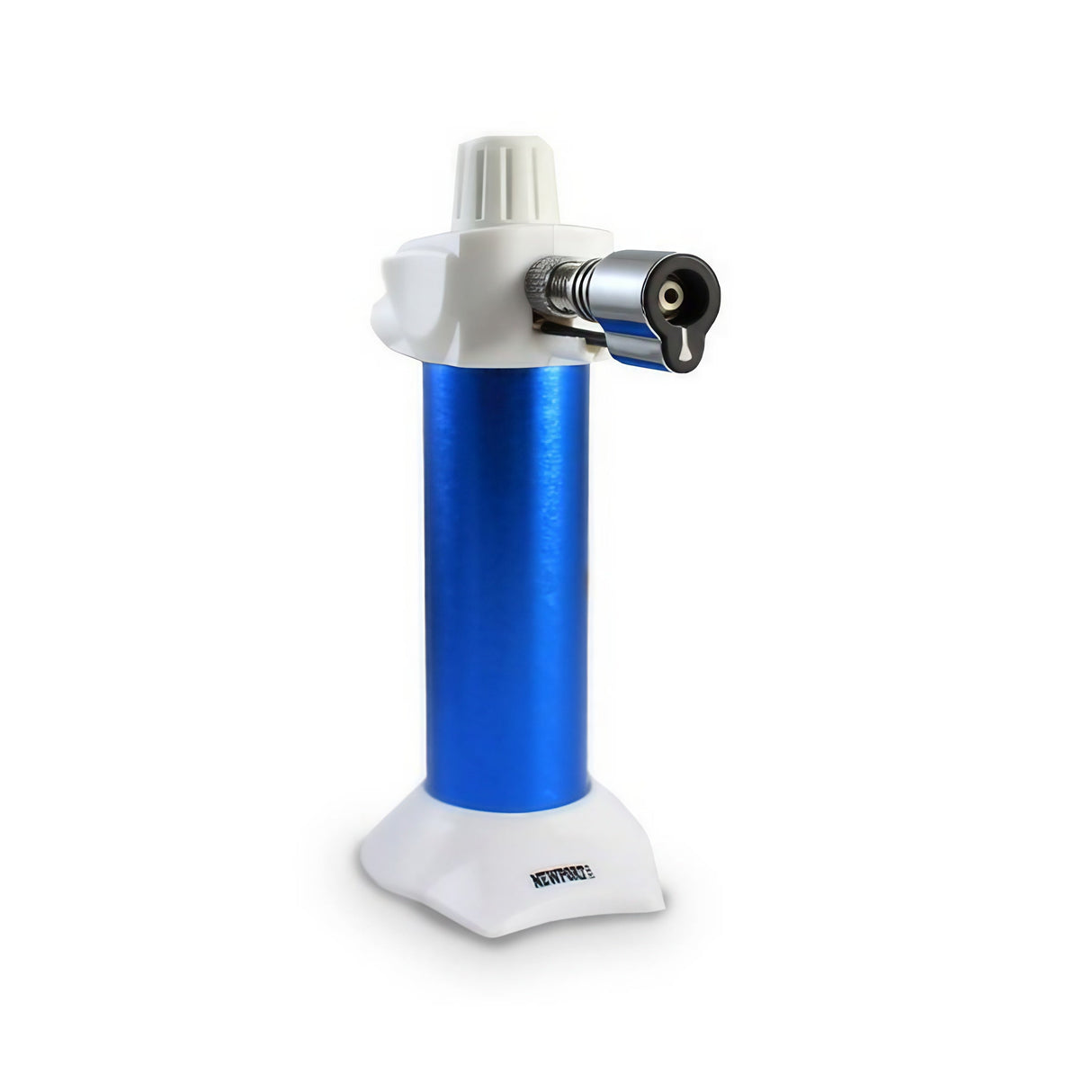 Newport Mini Torch Lighter in blue - front view on white background, perfect for dab rigs