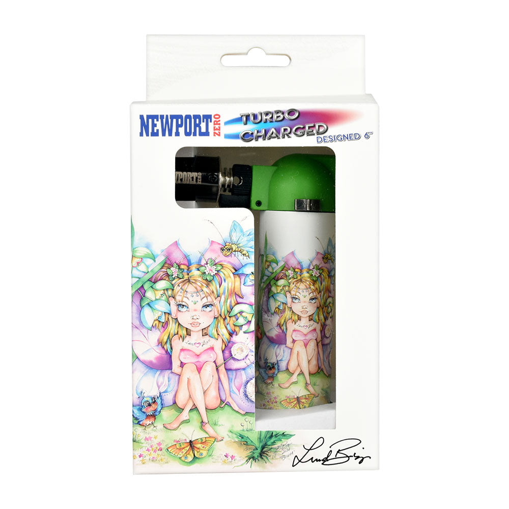 Newport Zero Linda Biggs Fairy-Themed Butane Torch in Packaging
