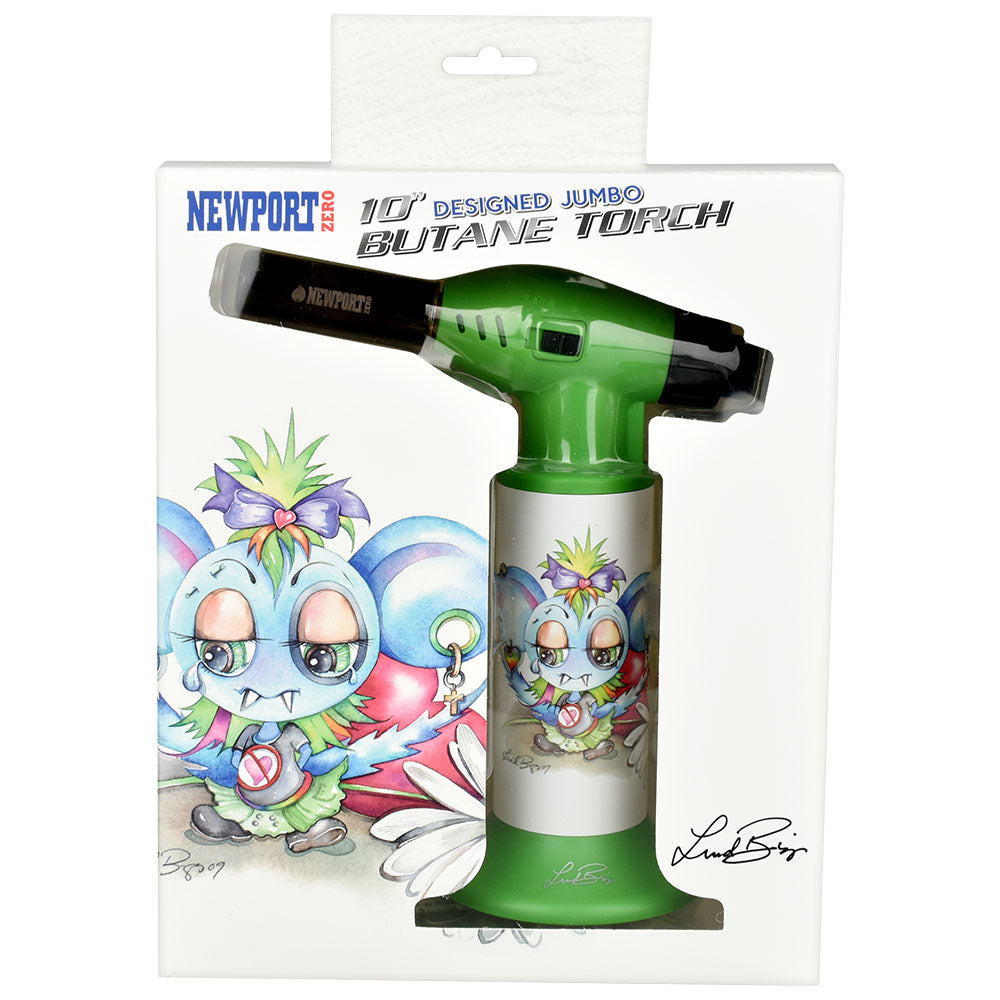 Newport Zero Linda Biggs Jumbo Butane Torch with Artwork - Front View