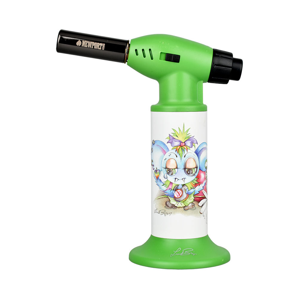 Newport Zero Linda Biggs Butane Torch with Artistic Design, Front View
