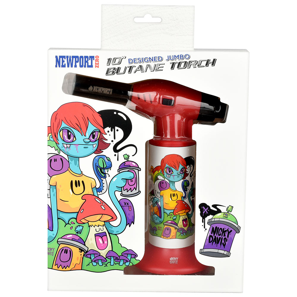 Newport Zero Dab Rig Torch with Nicky Davis Ghost Gang Design