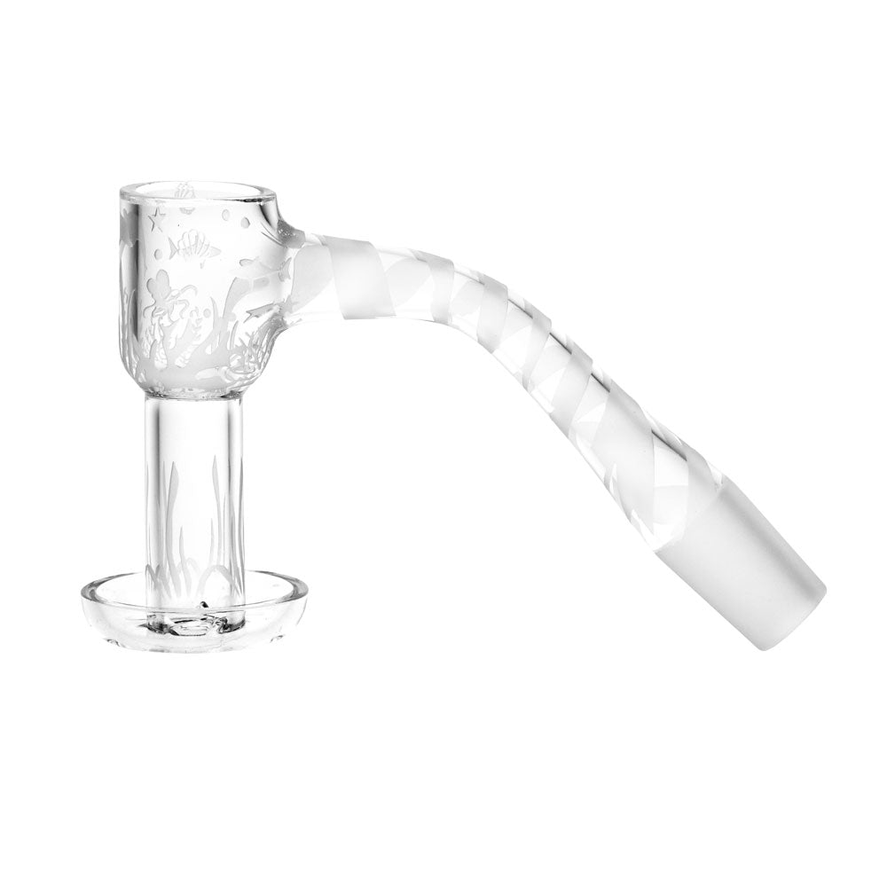No Weld Quartz Terp Slurper Etched Banger at 45 Degree Angle for Dab Rigs