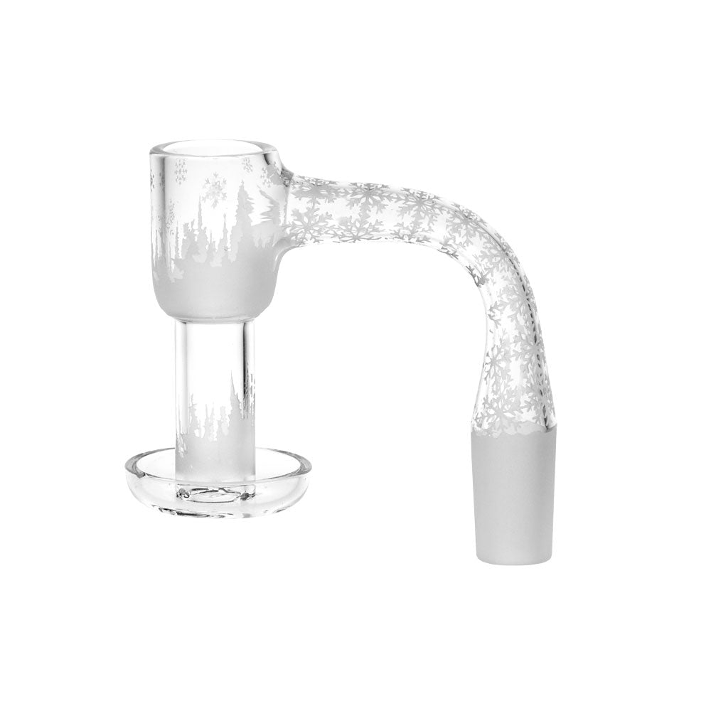 No Weld Quartz Terp Slurper Etched Banger at 90 Degree Angle for Dab Rigs