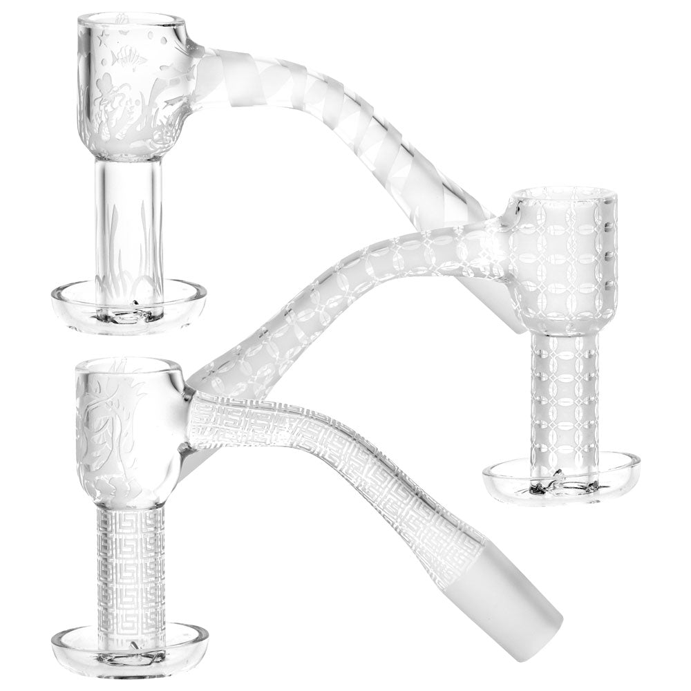 No Weld Quartz Terp Slurper Etched Banger for Dab Rigs, 45/90 Degree Joint, 14mm