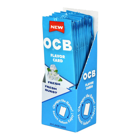 OCB Flavor Card 25pc Display pack, front view, for enhancing rolling paper taste