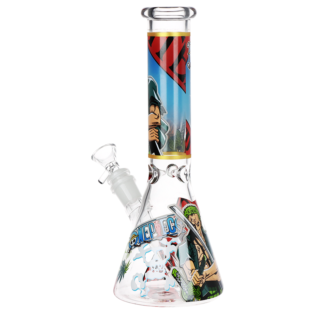 One Treasure Beaker Glass Water Pipe | Ghost | 10.25" | 14mm F