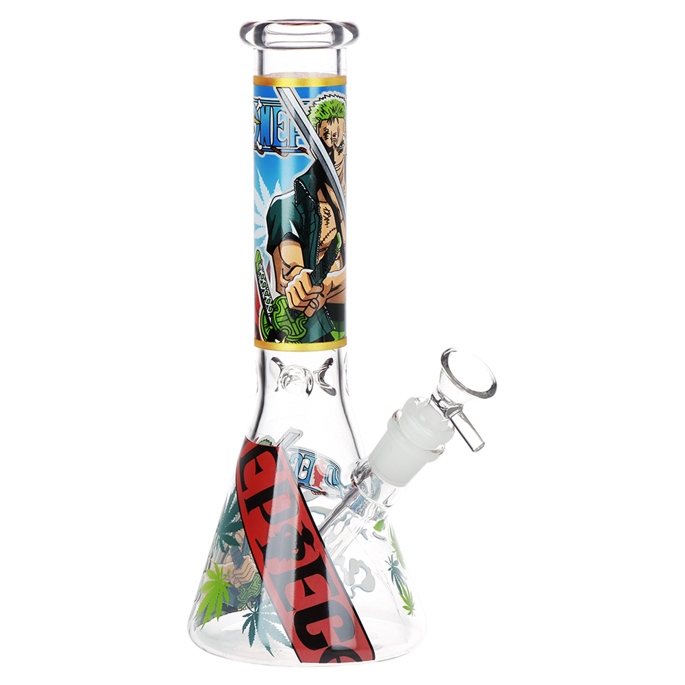 One Treasure Beaker Glass Water Pipe | Ghost | 10.25" | 14mm F