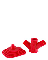 Ooze Banger Hanger Silicone Stand in Red for 14mm & 19mm Joints, Durable & Flexible
