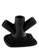 Ooze Banger Hanger Silicone Stand in Black, front view, for 14-19mm bangers, durable and heat-resistant