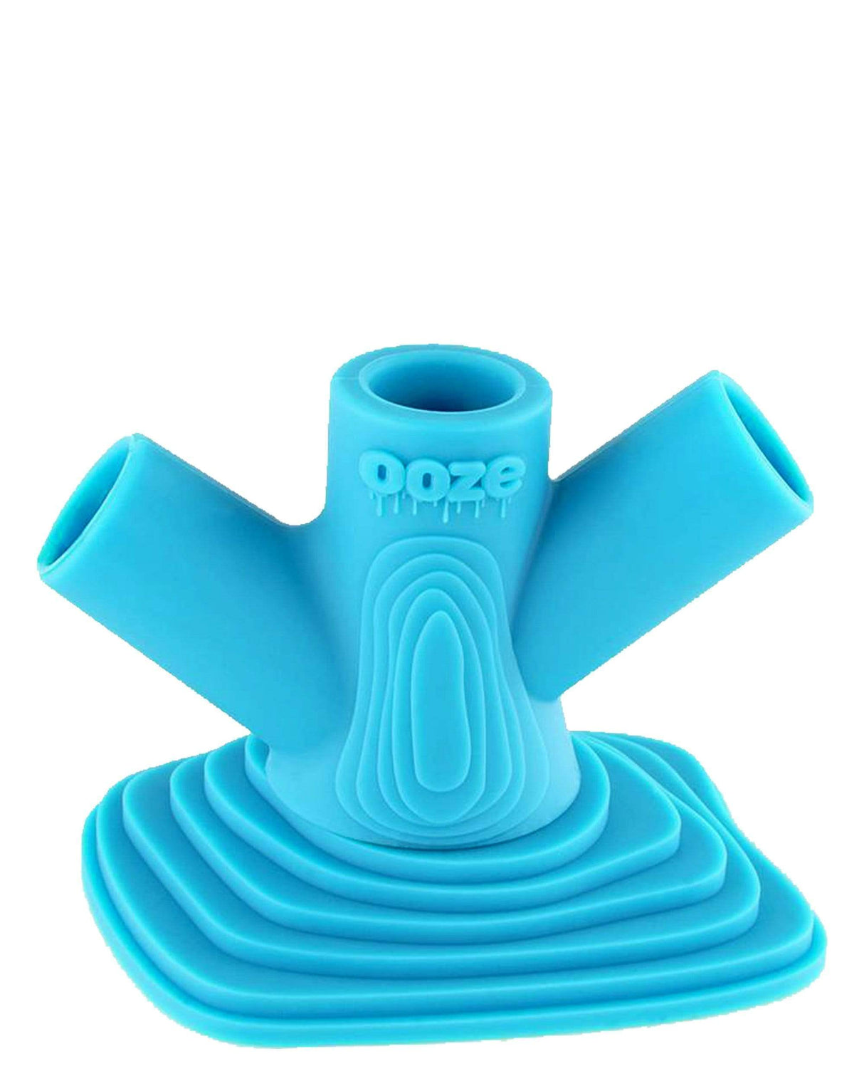 Ooze Banger Hanger Silicone Stand in Teal, Front View, for 14mm & 19mm Joints, Durable & Portable