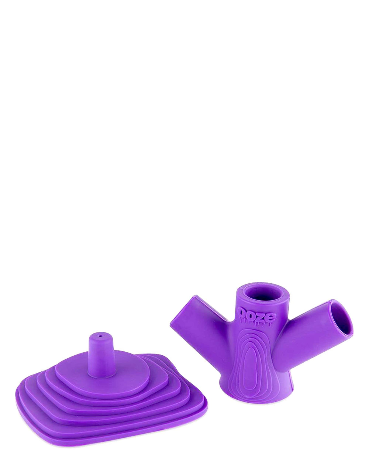 Ooze Banger Hanger Silicone Stand in Purple, ideal for 14-19mm joints, durable and compact design
