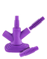 Ooze Banger Hanger Silicone Stand in Purple, Front View, Compatible with 14mm & 18mm Joints