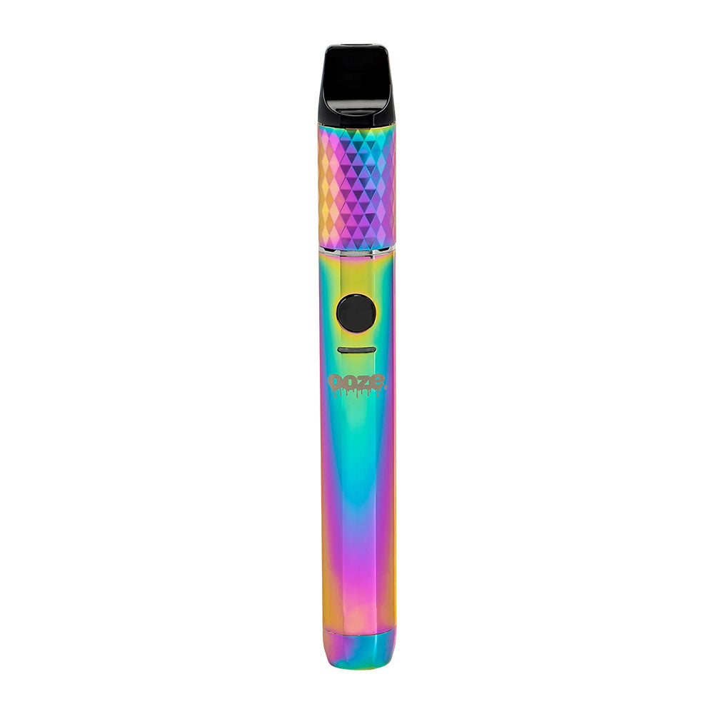 Ooze Beacon Slim Wax Pen in Rainbow, 800mAh battery, front view on seamless white background