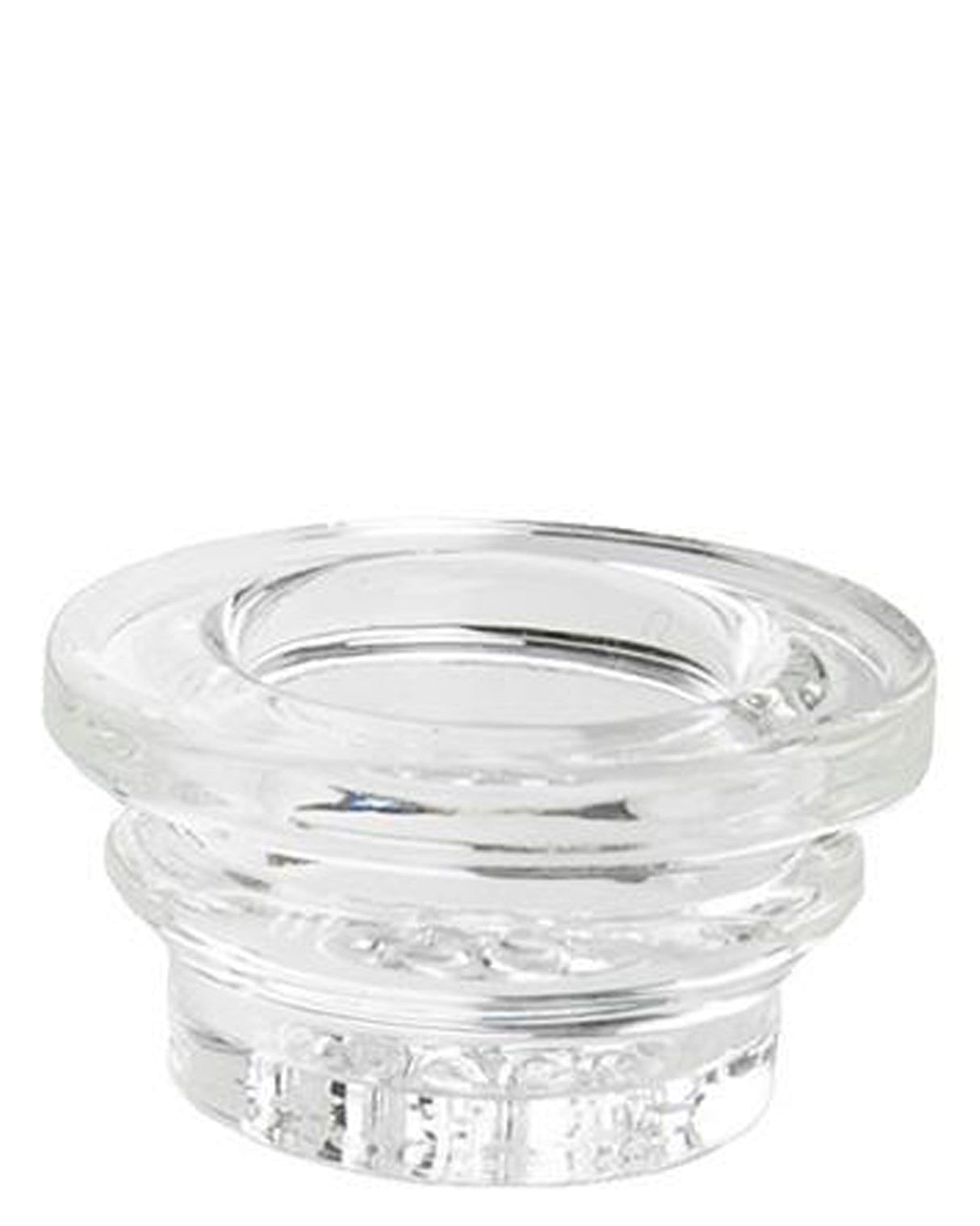 Ooze Bowser Silicone Pipe in Clear, Front View, 4" Length, Durable for Dry Herbs