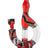 Ooze Echo 4-in-1 Silicone Bong in After Midnight color with clear glass and red accents, front view on white background