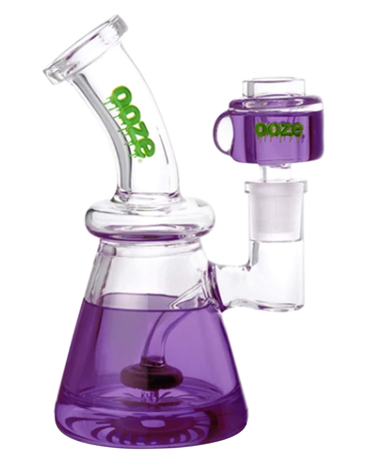 Ooze Glyco Glycerin Chilled Beaker Water Pipe in Ultra Purple with Showerhead Percolator